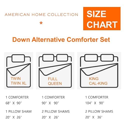 American Home Collection Comforter Set, Down Alternative Ultra Soft Microfiber, 3 Pieces with 1 Comforter and 2 Pillow Shams, Oeko-Tex Comforter for Full and Queen Size Bed, Dark Green Comforters thumbnail 7