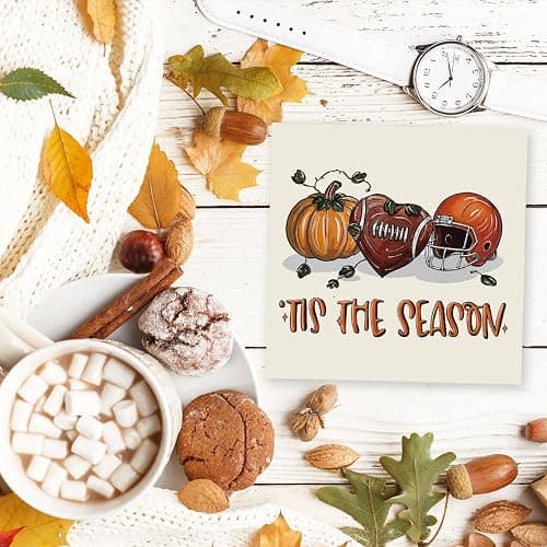 Fall Football Pumpkin Decor Fall Room Table Decor Sign Decorations for Room Bedroom Living Room Bathroom Kitchen Desk Thanksgiving Decorations thumbnail 6