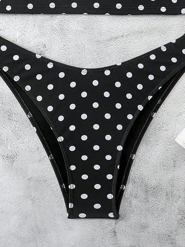 Orphichic Women's Tankini Swimsuits Tummy Control Two Piece Swimsuit | Cute Tankini Set, Retro Polka Dot Bathing Suit, Adjustable Straps, Flattering Fit, Modest Swimwear, Vacation, Pool, Resort thumbnail 6