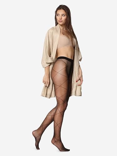 Merry Style Strumpfhosen Damen gemustert Netz Muster Rautenmuster 20 DEN GI1104 thumbnail 5