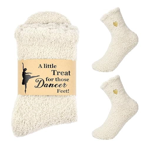 Brikabia Dance Gifts for Dancers, Ultra Soft Fuzzy Dance Socks for Women Dancer Party Favor - Image 1