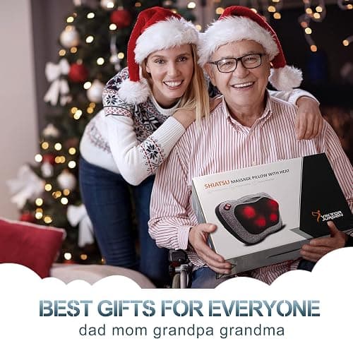 VIKTOR JURGEN Shiatsu Back Massager with Heat – Deep Tissue Massage for Neck, Shoulder, Leg, Upper & Lower Back Pain Relief, Electric Kneading 3D Massage Pillow Gifts for Men Women Dad, Mom, Christmas thumbnail 7