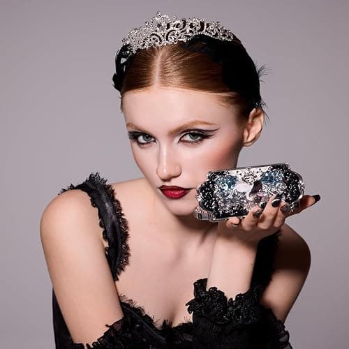 Flower Knows Swan Ballet Six-Color Makeup Palette,Black Red Eyeshadow with 4 Matte + 2 Shimmer Shades,Blendable Smooth Cute Eye Makeup,0.23 Oz(02 Black Swan) thumbnail 5