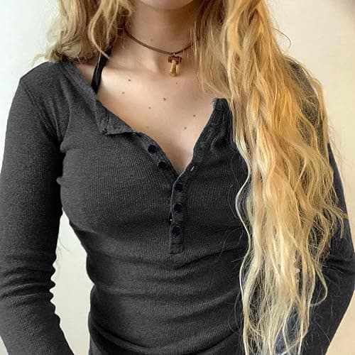 Grunge Clothes for Women Y2K Tops Long Sleeve Fairy Grunge Aesthetic Shirts Teen Girls Vintage Graphic Tees Fall thumbnail 4