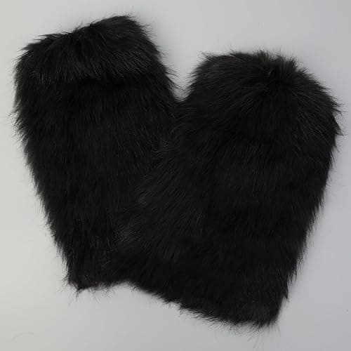 XEPST Faux Fur Fuzzy Leg Warmers Furry Boot Covers for Women, Warm Fuzzy Boot Cuff Boot Sleeves Leg Warmers for Party Costume thumbnail 6