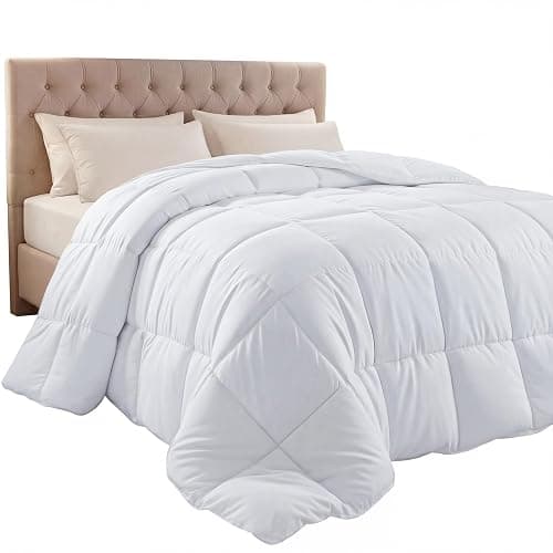 Utopia Bedding Comforter Duvet Insert, Quilted Comforter with Corner Tabs, Box Stitched Down Alternative Comforters Twin XL Size (White) - Image 1