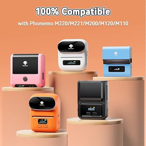 Phomemo Thermal Sticker Label Paper for M120/M110/M220/M250/M150 Label Maker Machine, Multi-Purpose Self-Adhesive Tag 1.96'' x 1.18"(50X 30mm), 230 Labels/Roll,Black on White thumbnail 5