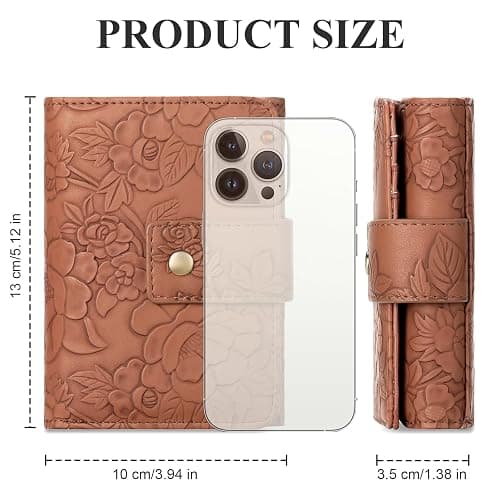 SENDEFN Wallets for Women Trifold Ladies Wallet Credit Card Holder Coin Pocket with ID Window thumbnail 4