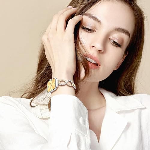 Filoto Bling Band Compatible with Apple Watch 38mm 40mm 41mm 42mm 44mm 45mm 46mm 49mm for Women, Thin Metal Strap Dressy Slim Jewelry Bracelet for iWatch Band Series 11 10 9 8 7 6 5 4 SE 3 2 1 Ultra thumbnail 7