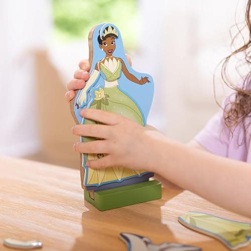 Melissa & Doug Disney Princess Tiana Magnetic Dress-Up Wooden Doll Pretend Play Set (30+ pcs) - FSC Certified thumbnail 7