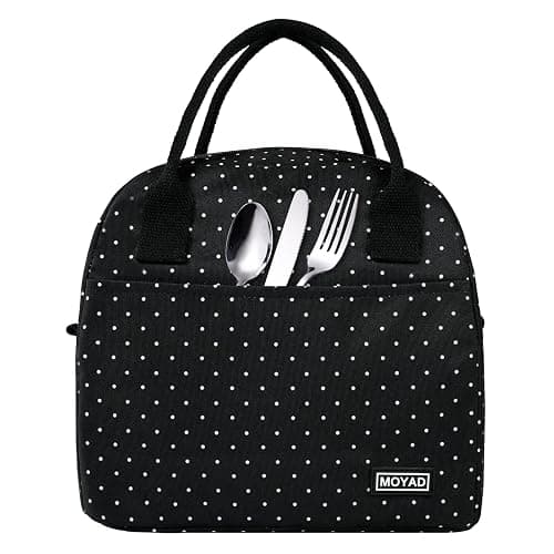 Moyad Lunch Bags for Women, 10L Reusable Insulated Lunch Bags Cooler Lunch Box for Women Work Travel Picnic Camping Outdoor, Polka Dot thumbnail 9