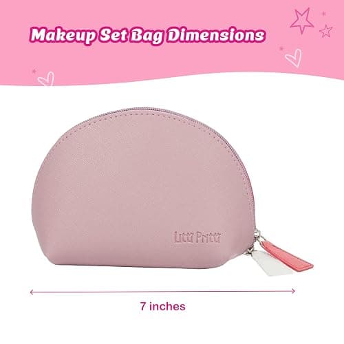 Litti Pritti Toddler Makeup Kit - Pretend Make up 11-Piece Play Makeup Set for Little Girls Age 3 and Up - Kids Cosmetic Bag Includes Brushes, Lipstick, Nail Polish - Pretend Play Toddler Girl Toys thumbnail 2