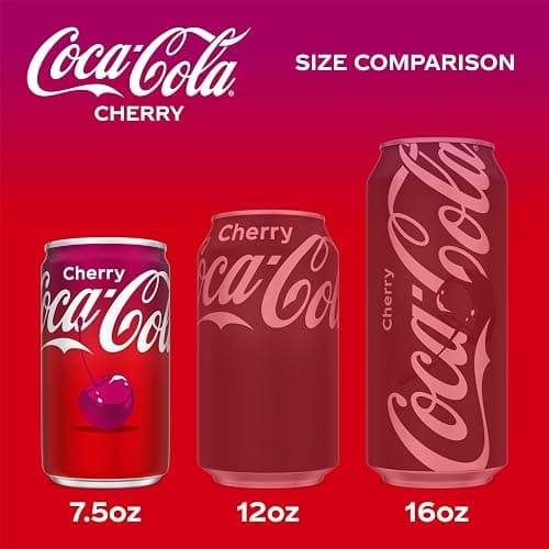 Coca-Cola Cherry Can, 7.5 fl oz | Carbonated drink with cherry cola flavor thumbnail 6