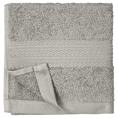 Amazon Basics Highly Absorbent Cotton Washcloths for Bathroom, Machine Washable, Fade-Resistant, 12 x 12 inches, Gray, 12-Pack thumbnail 4