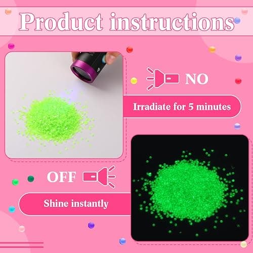 Suzile 15000 Pcs Glow in The Dark Beads for Diamond Painting 20 Colors 2.8 mm Diamond Painting Beads for DIY Craft Accessories thumbnail 3