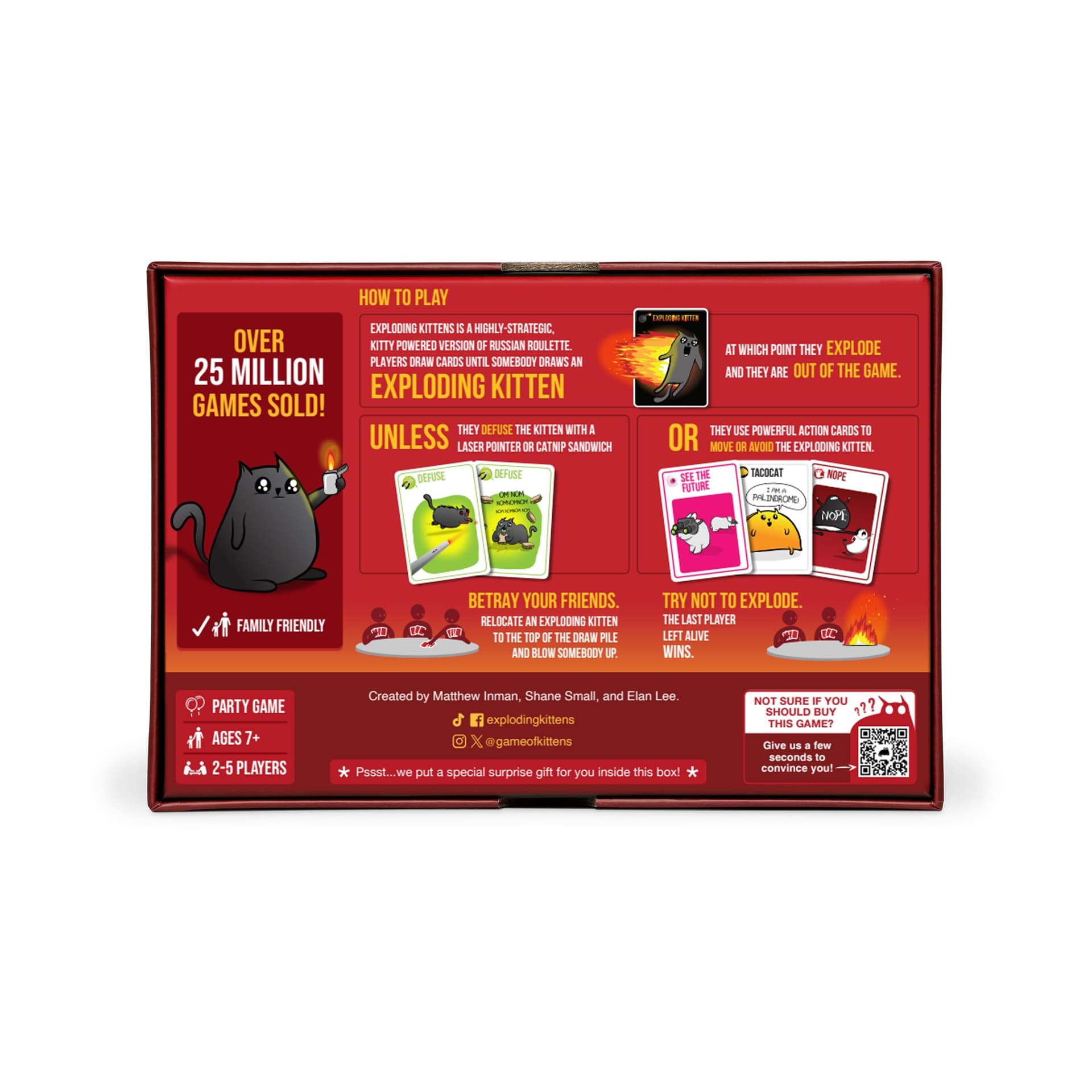 Exploding Kittens LLC - A Russian Roulette Card Game, Easy Family-Friendly Party Games - Card Games for Adults, Teens & Kids - 2-5 Players thumbnail 6
