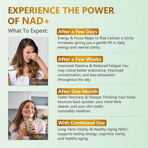 UNcena NAD Supplement 1500mg - Liposomal NAD+ Nicotinamide Riboside with Resveratrol, NAD Plus Boosting - Support Cellular Health, Stamina & Healthy Aging for Women & Men- 120 Capsules thumbnail 6