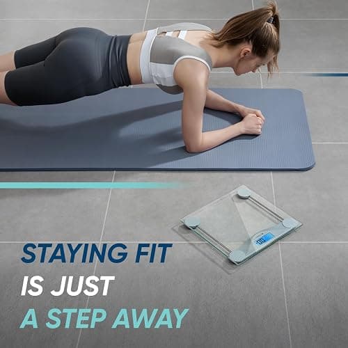 Etekcity Digital Body Weight Bathroom Scale, Large Blue LCD Backlight Display, High Precision Measurements,6mm Tempered Glass, 400 Pounds thumbnail 7