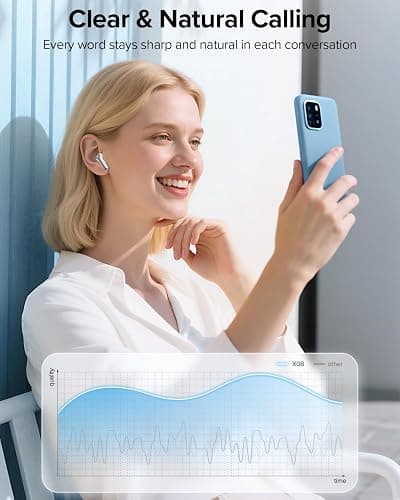TAGRY Bluetooth Headphones True Wireless Earbuds 60H Playback LED Power Display Earphones with Wireless Charging Case IPX5 Waterproof in-Ear Ear buds with Mic for TV Smart Phone Laptop Computer Sports thumbnail 7