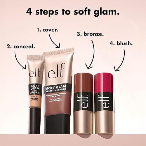 e.l.f. Soft Glam Cream Bronzer Stick, Fair | Buildable Cream Bronzer for A Long-Lasting Sculpted Glow & Satin Finish, Twist-Up Design, Vegan & Cruelty-Free thumbnail 6