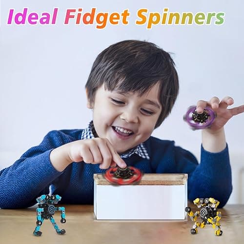 Transformable Fidget Spinners Toys 4 Pcs for Kids and Adults Stress Relief Sensory Toys for Boys and Girls Fingertip Gyros for Party Favors Chrismas Stocking Stuffers Bulk for Teens thumbnail 2