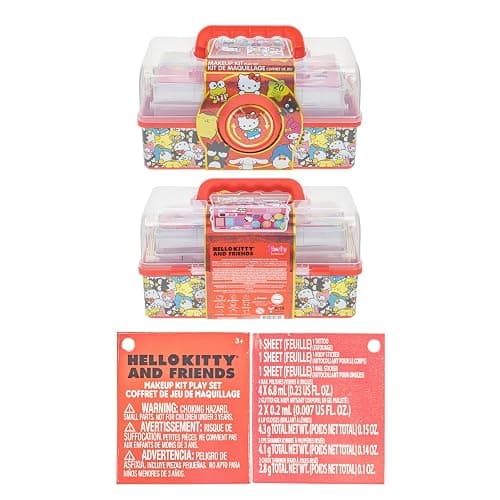 Hello Kitty Cosmetic Set for Girls Kids Includes Nail Lip Eye Cheek Makeup, Safe Non-Toxic Beauty Playset by Townley Girl thumbnail 8