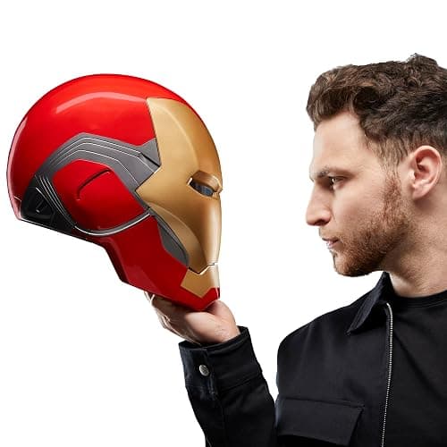 Marvel Legends Series Iron Man Premium Electronic Helmet with Light FX, Avengers: Endgame Adult Collectible Roleplay Gear thumbnail 8