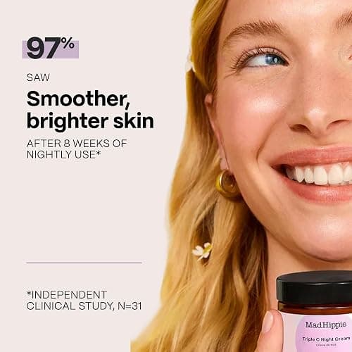 Mad Hippie Triple C Night Cream – Face Moisturizer, Skin-Brightening, Anti-Aging Skin Care with 3 Forms of Vitamin C, 2.1 Oz thumbnail 4