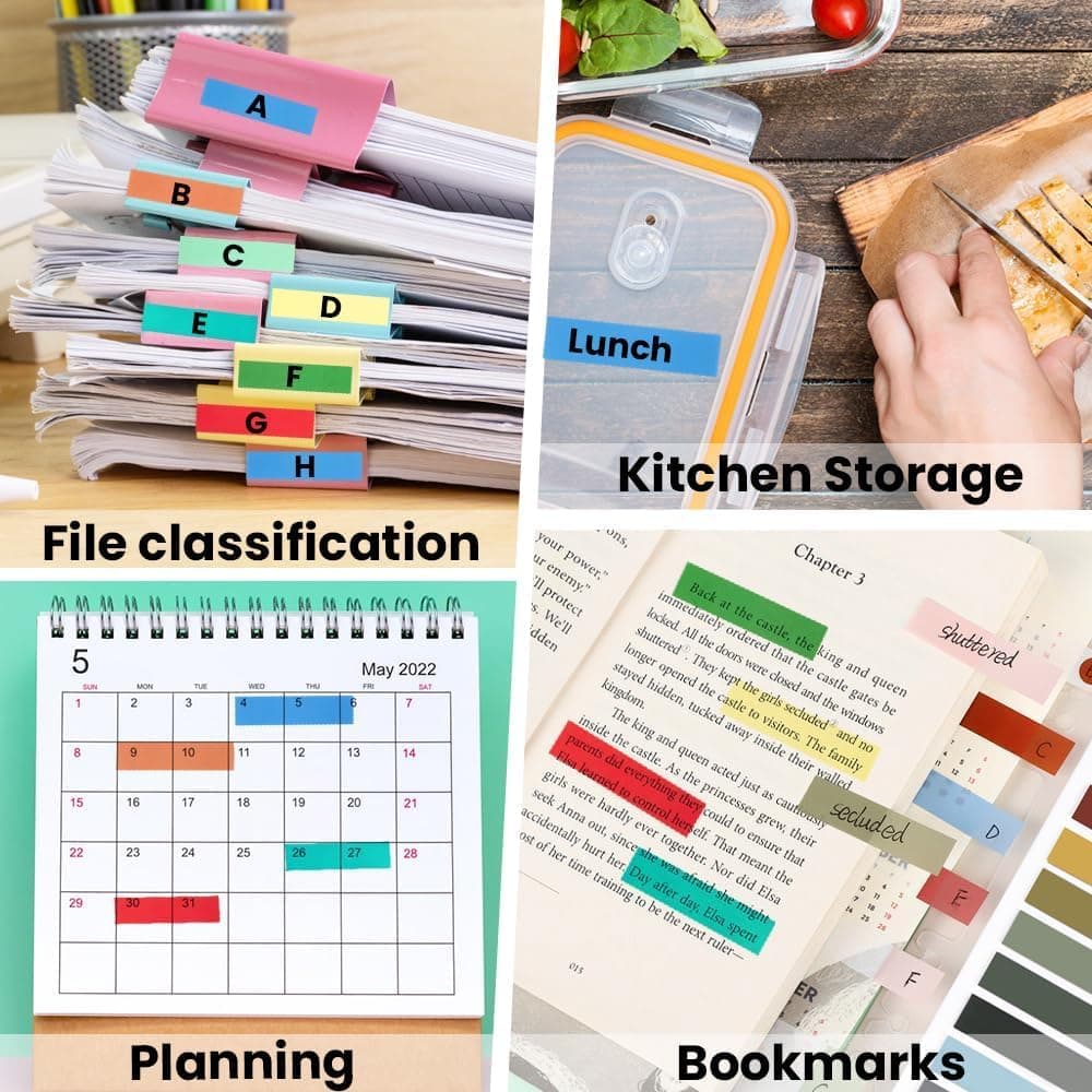 2800 pcs Marcadores Adhesivos, Etiquetas de color, Multifuncional Handy Post it, Pegatinas de conveniencia, Notas Destacadas Autoadhesivas para Anotar Libros y Mantener la Escritura Ordenada thumbnail 2