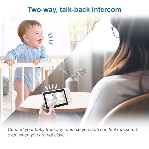 VTech VM924 Video Baby Monitor with Camera, Pan&Tilt, Baby Monitor with 5" LCD Screen,Up to 17 Hrs Battery Life,1.33x Zoom,Night Vision,300m Long Range,Soothing Sounds,2-Way Talk,Secured Transmission thumbnail 8