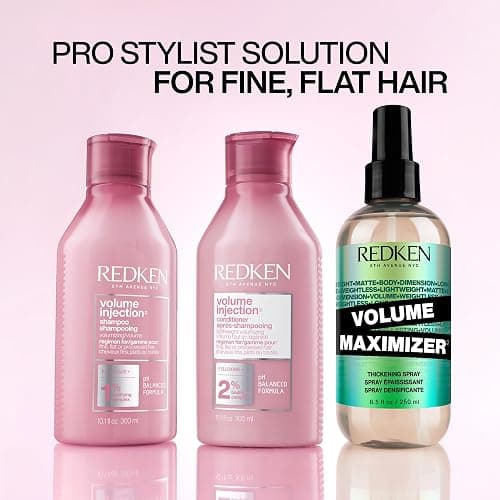 Redken Volume Injection Shampoo & Conditioner Set For Fine Hair - Adds Lift & Body, Volumizing & Detangling Without Weighing Down, Paraben-Free thumbnail 7