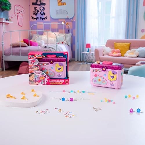 Funlockets Secret Jewellery Box with Voice Recorder - Kids Accessories & Activity Set with Lock & Keys - Unlock 25+ Surprises from Charm Bracelets to Cool Stickers & Record Messages - Children Ages 5+ thumbnail 9