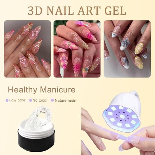GZMAYUEN Festes Nagelverlängerung Nail Extension Builder Gel 15ML Weiß Solid Aufbaugel Gel für Nägel, 3D Dekoration Nagelskulptur Gel Hartes Gel thumbnail 4
