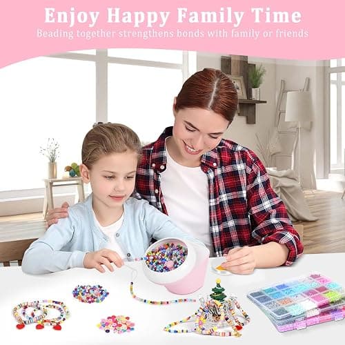 Clay Bead Spinner and Seed Bead Spinner, 2-in-1 Electric Bead Spinner for Jewelry Making, Bracelet Spinner and Necklace Making Machine with Bead Needles and Thread (Pink) thumbnail 5