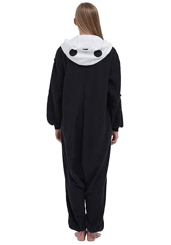 ULEEMARK Women's Adult Pajamas Unisex Animal Onesies Novelty Pyjamas Nightwear Halloween Homewear OnePiece Cosplay Costume Loungewear - S - Skull thumbnail 6