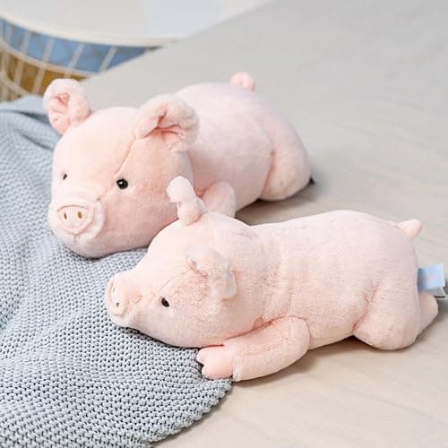 Fawowe Weighted Stuffed Animals, Weighted Pig Stuffed Animal Cute Pig Weighted Plush Animals Hugging Pillow Toy Gifts for Adults and Kids, 15.7 inch thumbnail 7