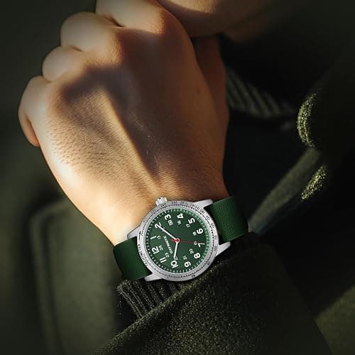 OXFANITE Men’s Watch Military Style Sporty Easy to Read Waterproof with Silicone Band Full Numerals Dial Analog Quartz Watches for Men thumbnail 6