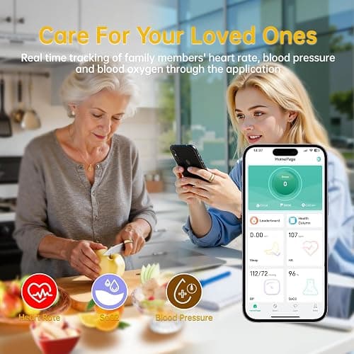 UniJethro Smart Ring for Women & Men, Health Tracker Ring with Heart Rate, Blood Oxygen,Blood Pressure, IP68 Waterproof Fitness Ring, Sleep Tracker for iPhone and Android, No APP Fee (Gold, 6#) thumbnail 3