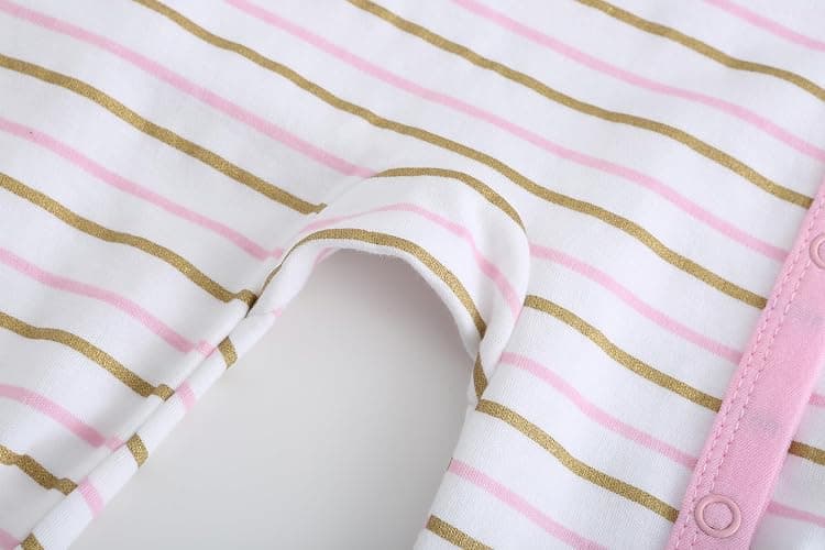 Ecojoy Baby Long Sleeve Sleepsuit Footed Sleep Wear Infant Grow Newborn to 12Months Slanted/Straight Lapel,Soft Cotton,3 Pack - 3 Monate - A Big Bunny thumbnail 7