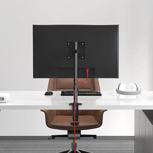 Pholiten Single Monitor Stand, Heavy Duty Adjustable Monitor Arm Desk Mount for 13-32Inch, Tilt, Swivel, Rotate, Support 22 lbs,Black thumbnail 5