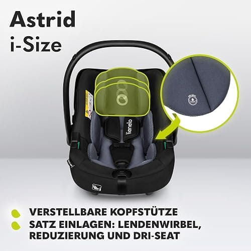 Lionelo ASTRID i-Size Baby Autositz 40-87 cm, Babyschale Gruppe 0+, Rückwärtsgerichtete Montage, 3-Punkt-Sicherheitsgurt Seitenschutz, Sitzeinlage Dri-Seat thumbnail 6