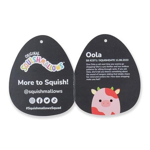 Squishmallows Original 8-Inch Oola Watermelon Scented Cow - Official Jazwares Plush thumbnail 7