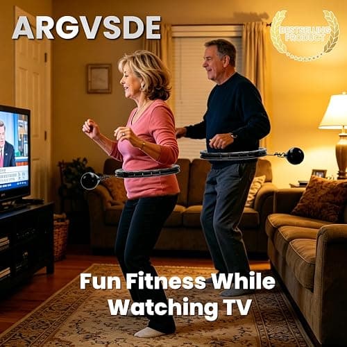 Argvsde Weighted Hula Infinity Fitness Hoop for Adult Weight Loss, 2 in 1 Smart Fitness Workout Hula Circle Hoops with 28 Detachable Knots, Exercise Fit Hoop Suitable for Women and Beginners thumbnail 3