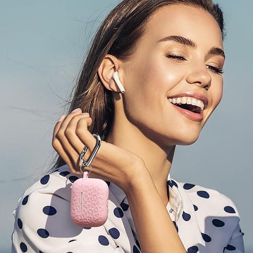 DGege Compatible for AirPods Pro 2nd Generation Case Cover,Protective Silicone Skin Accessories with Keychain for Women Men Compatible with Apple AirPods Pro Gen 2(2022), Front LED Visible,Light Pink thumbnail 6