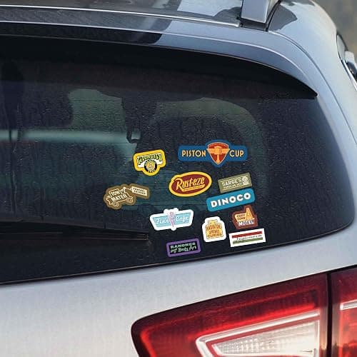Disney Pixar Cars Brands Adhesive Vinyl Decal Pack | Vintage Set of Cars Stickers for Car or Truck, 1 pack (11 count) thumbnail 5
