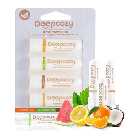 DeepCozy Nasal Stick for Adults, 4 Pack Nasal Inhaler Stick for Distraction Relief & Mild Stress, Portable Nasal Sticks Nose Inhaler Stick with Menthol (Coconut, Watermelon, Cold-Brew, Mojito) - Image 1
