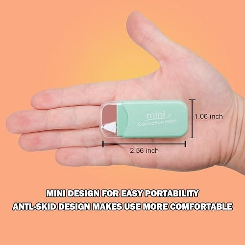 Jovanssen White Correction Tape, 6 Pack, 13.13 Feet Mini Correction Tape, Writing supplies and correction supplies for School And Office. (Milkshake) thumbnail 2