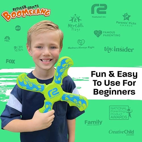 Boomerangs for Kids - Christmass Gifts for Grandkids Boys & Girls All Ages - Outdoor Flying Disc - Fun Boy Stocking Stuffers - Boys Toys Age 8-10 Year Old & 10-12 & Up - Beach Toys for Kids Presents thumbnail 2