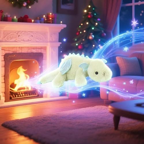 Apricot Lamb Lying Dragon Soft Cute Plushies Toy for Kids, Cuddly Stuffed Animal for Baby Girls and Boys, Fluffy Green Lying Dragon 15 Inches (Green) thumbnail 2