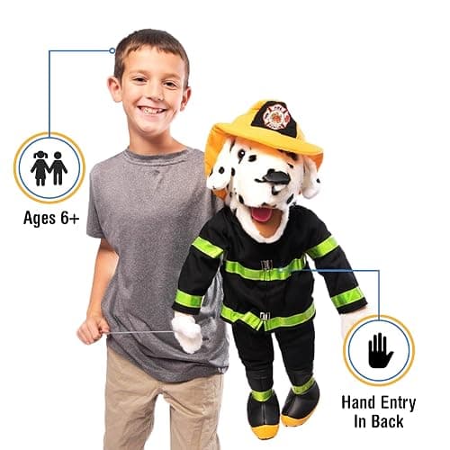 25" Dalmatian Firefigher, Firedog, Full Body, Ventriloquist Style, Animal Puppet thumbnail 3